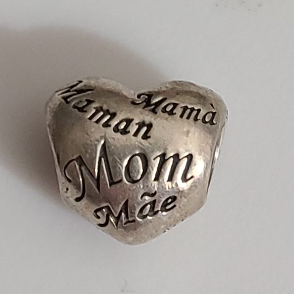 Pandora authentic Mom mother charm moms of the world languages heart sterling - Picture 2 of 9